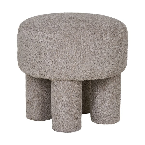 Svetlosivý taburet z textílie buklé Perth – House Nordic