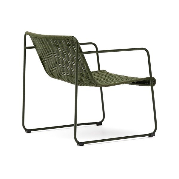 Zelené kovové záhradné kreslo Maurina – Kave Home-image-4