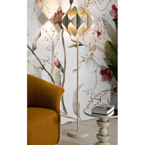 Béžová stojacia lampa s kovovým tienidlom (výška  155 cm) Space – Mauro Ferretti-image-1