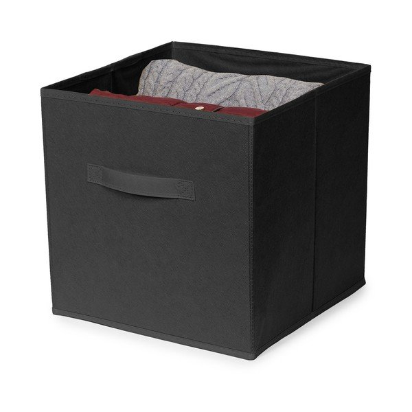 Čierny látkový úložný box 31x31x31 cm – Compactor-image-2