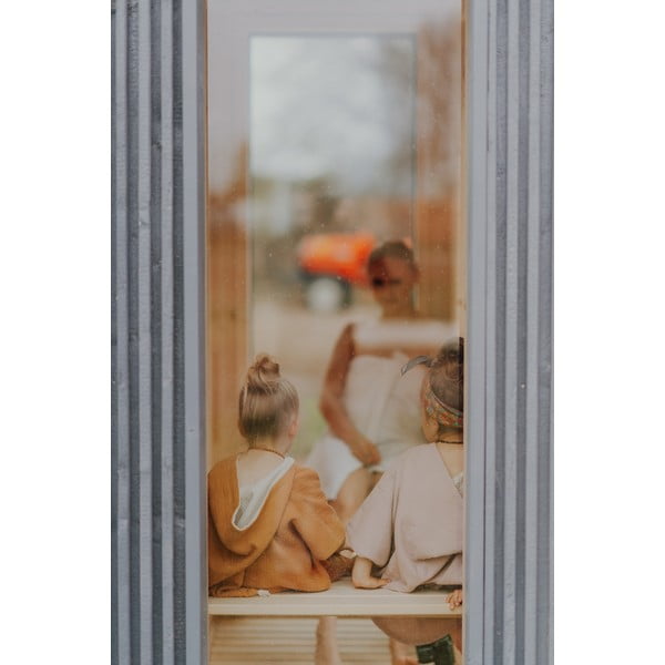 Koňakovohnedé mušelínové detské pončo veľkosť M - Malomi Kids-image-2