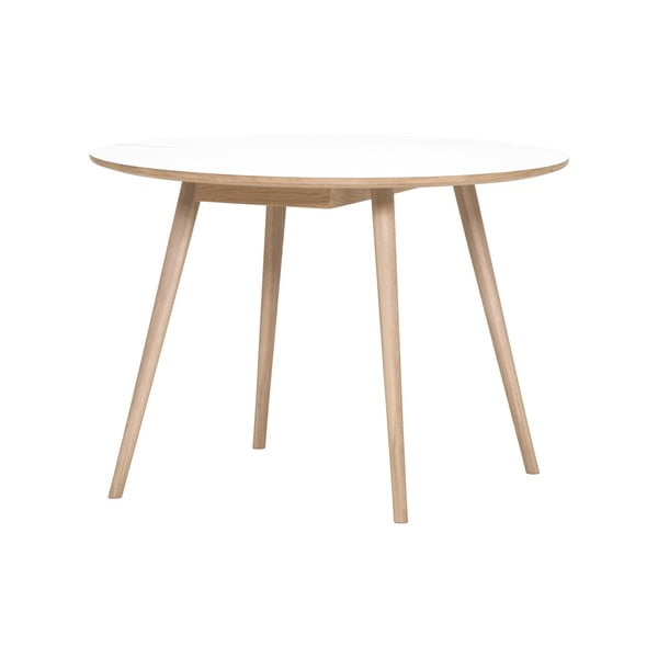 Hnedo-biely jedálenský stôl WOOD AND VISION Round, ⌀ 105 cm