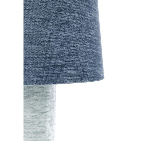 Modrá kovová stolová lampa s textilným tienidlom (výška  50 cm) Demra – Bizzotto-image-3