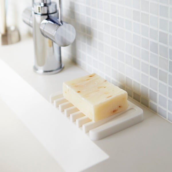 Biela podložka pod mydlo YAMAZAKI Flow-image-1