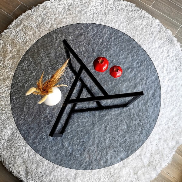 Čierny okrúhly konferenčný stolík ø 75 cm Trio - Neostill-image-4