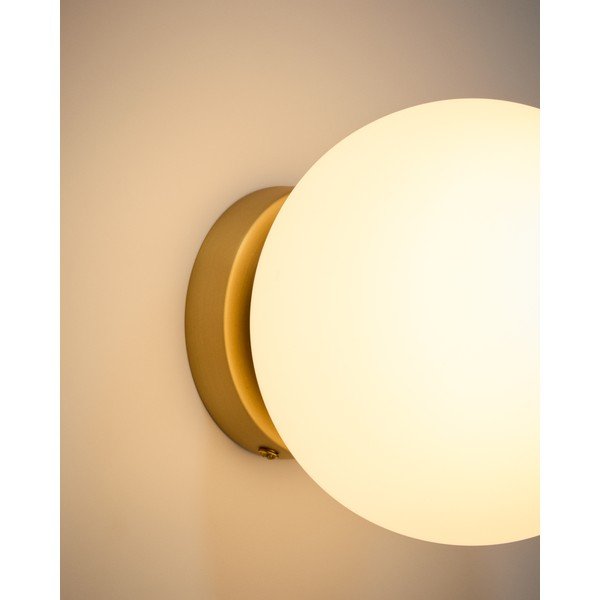 Biele/v zlatej farbe nástenné svietidlo ø 15 cm Brisia – Kave Home-image-2