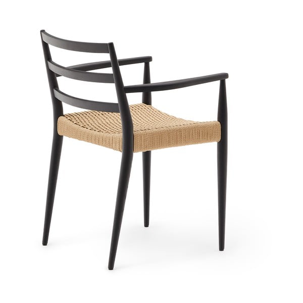 Jedálenská stolička z dubového dreva v čierno-prírodnej farbe v súprave 2 ks Analy – Kave Home-image-2