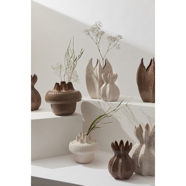 Taupe kameninová váza (výška  25,5 cm) Olyssia – Bizzotto-image-1