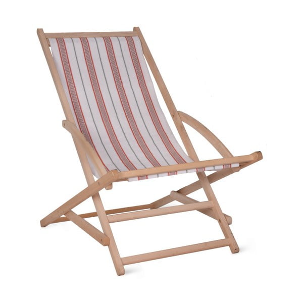 Záhradné ležadlo Garden Trading Rocking Deck Chair Coral Stripe
