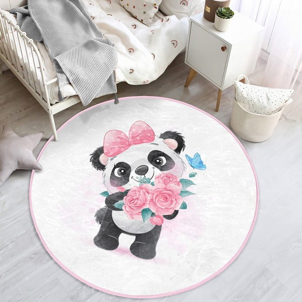 Biely detský koberec ø 100 cm Comfort – Mila Home-image-3