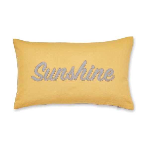 Žltý bavlnený dekoratívny vankúš Cooksmart ® Sunshine, 30 x 50 cm