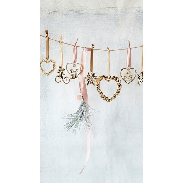 Závesná vianočná dekorácia v zlatej farbe Kähler Design-image-4