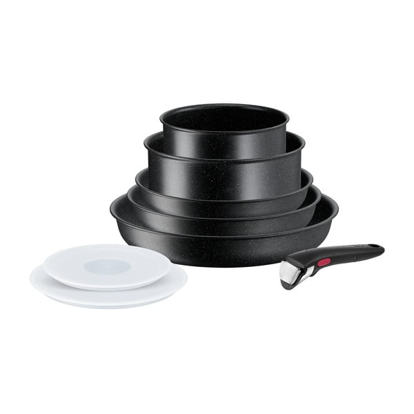 Hliníková súprava riadu 8 ks INGENIO Black stone L3998802 – Tefal