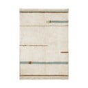 Modro-krémový prateľný ručne tkaný bavlnený koberec 140x200 cm Lanes Vintage Blue – Lorena Canals