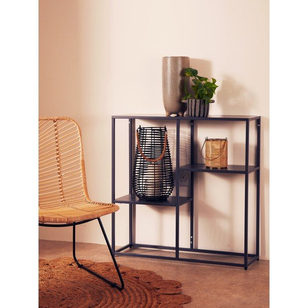 Sivý oceľový regál 80x81x26 cm Acero – Premier Housewares-image-1