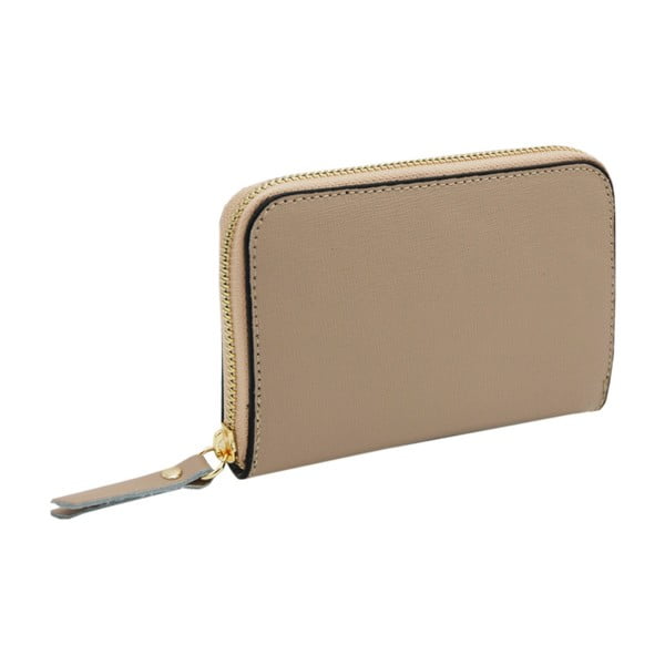 Béžovoružová peňaženka z pravej kože Andrea Cardone Saffiano