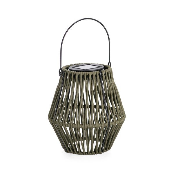 Khaki LED lampáš so solárnym panelom (výška  17 cm) Juny – Yes Everyday