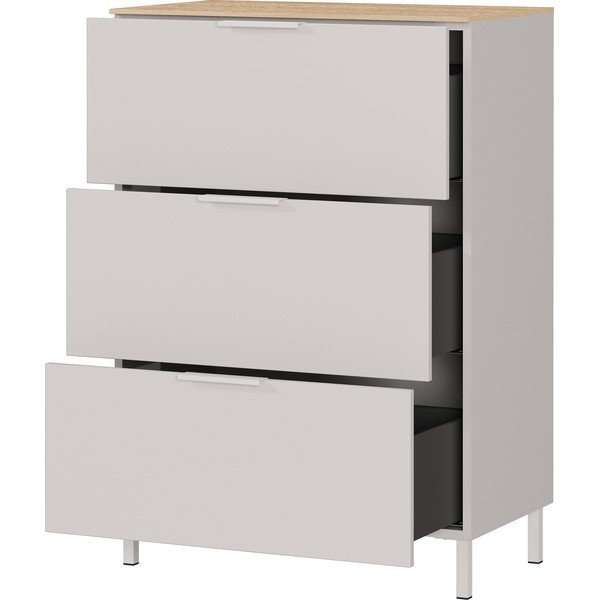 Krémovobiela matná skrinka 68x98x40 cm Savoca – Germania-image-4