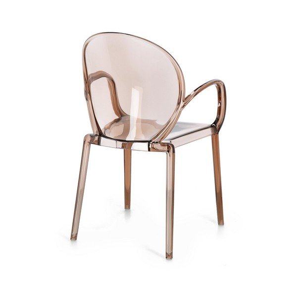 Svetlohnedá plastová záhradná stolička Camilla – Bizzotto-image-4