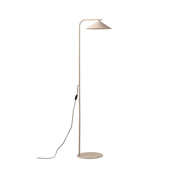 Krémovobiela kovová stojacia lampa (výška  160 cm) Nocte – Micadoni 