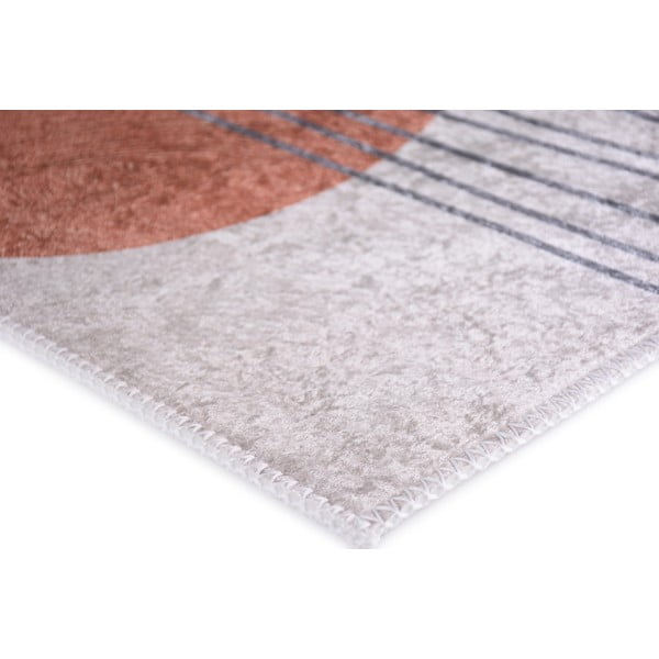 Umývateľný behúň v oranžovo-krémovej farbe 80x200 cm – Vitaus-image-2