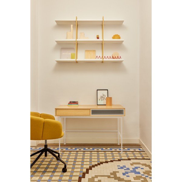 Pracovný stôl s doskou v dubovom dekore 60x120 cm Yoko – Teulat-image-1