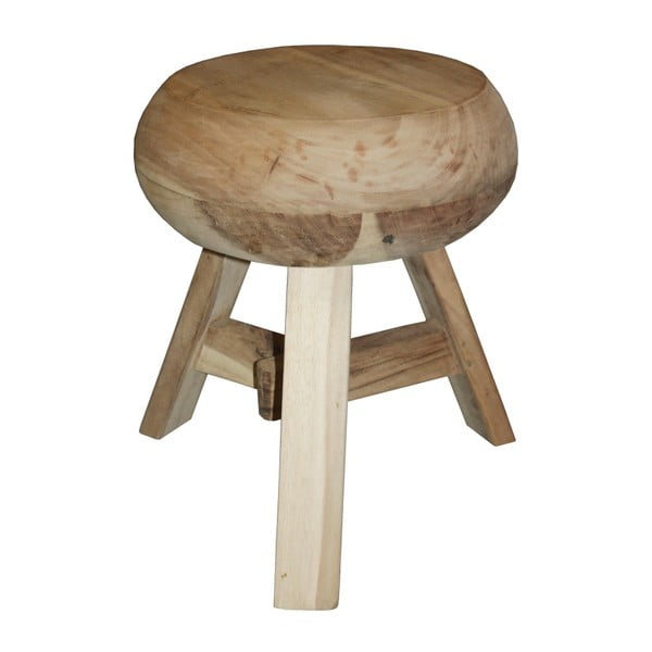 Stolička z dreva mungur HSM Collection Kendang, ⌀ 37 cm
