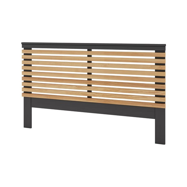 Čierne/prírodné čelo postele z borovicového dreva 163x100 cm Lavis - Marckeric-image-3
