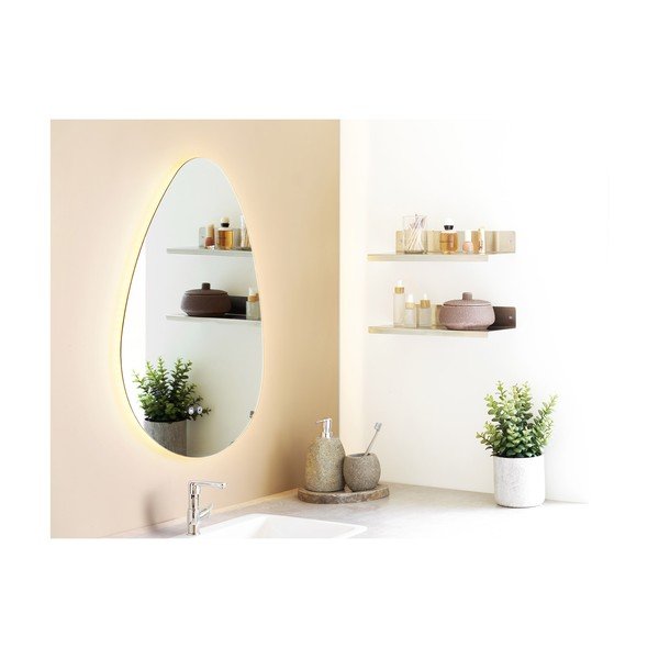 Oceľová polica v striebornej farbe 40 cm Nagoya – House Nordic-image-1