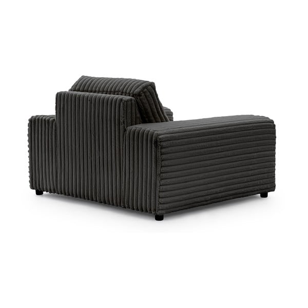 Tmavosivé menčestrové kreslo Justin – Ropez-image-3