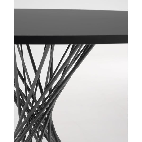 Čierny okrúhly jedálenský stôl s čiernou doskou ø 120 cm Niut – Kave Home-image-2