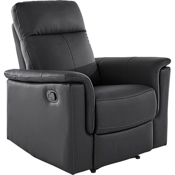 Čierne kožené relaxačné kreslo Southbrook – Støraa