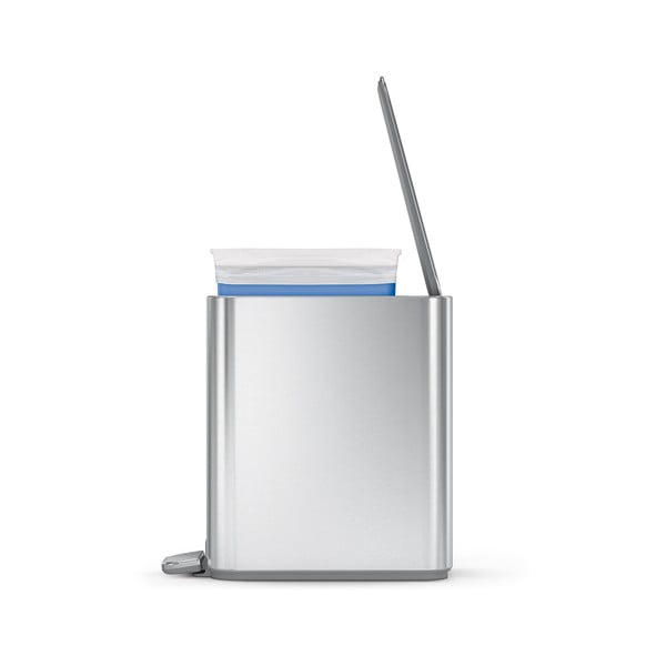 Nášľapný oceľový odpadkový kôš v matne striebornej farbe 5 l – simplehuman-image-3