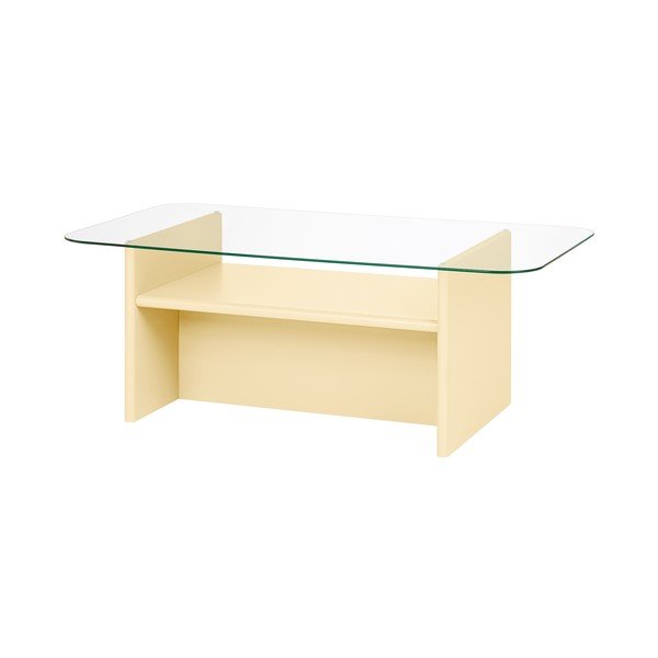 Svetložltý konferenčný stolík 63x110 cm Tovo – noo.ma