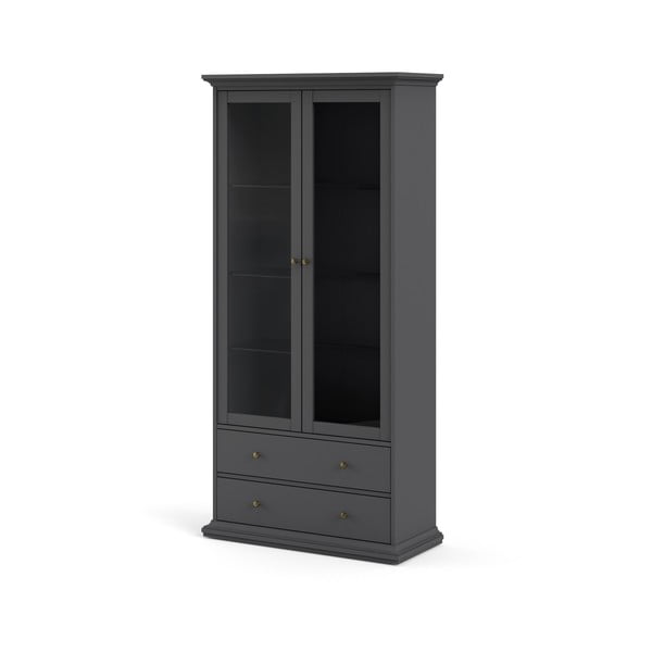 Sivá vitrína 96x201 cm Paris – Tvilum-image-4