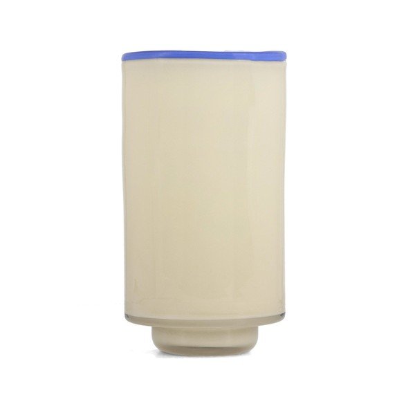 Krémovobiela sklenená váza (výška  21,5 cm) Milo – ONA