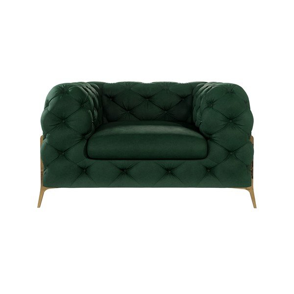 Tmavozelené zamatové kreslo Chelsea Bis – Ropez-image-2