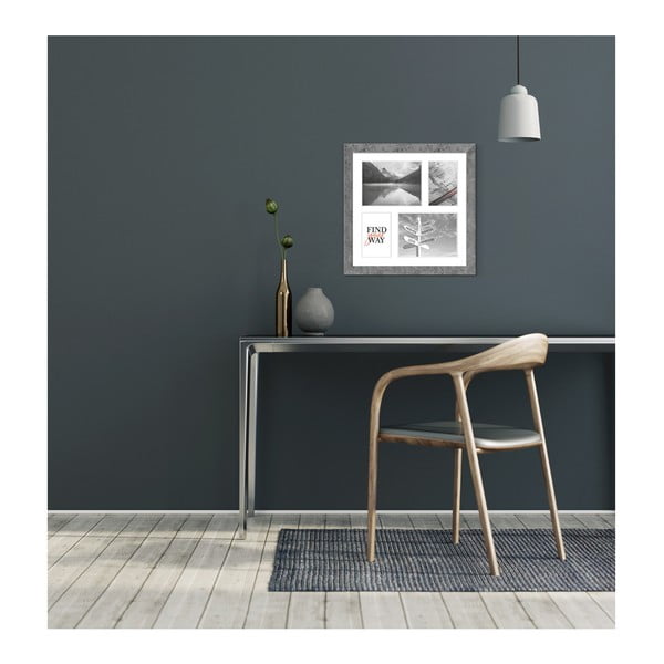 Sivý rámik na 4 fotografie Styler Yellowstone, 39 × 39 cm-image-1