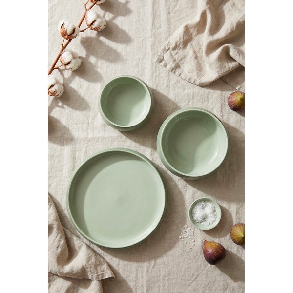 Zelené misky v súprave 4 ks z kameniny 600 ml Aura Luma – Bonami Selection-image-3