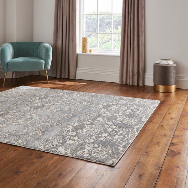 Sivo-krémový koberec 160x235 cm Imperial Grey – Think Rugs-image-2