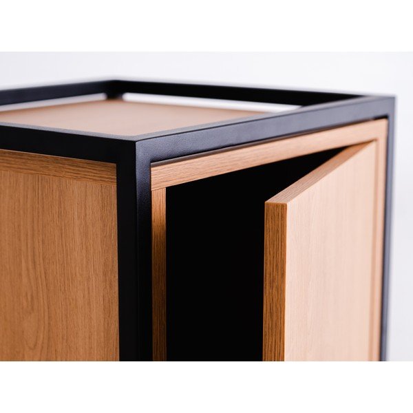 Čierna skrinka v dekore duba 45x102 cm Skap - CustomForm-image-3