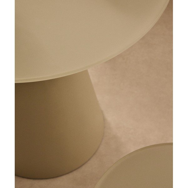 Okrúhly odkladací stolík so sklenenou doskou ø 50 cm Wilshire – Kave Home-image-2