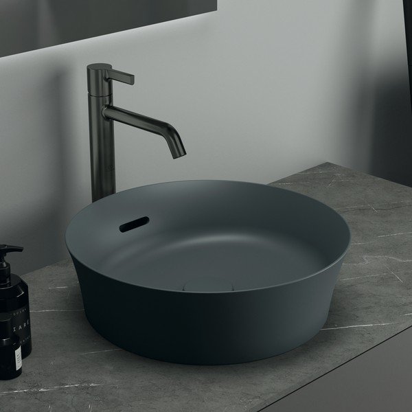 Sivé keramické okrúhle umývadlo ø 40 cm Ipalyss – Ideal Standard-image-1