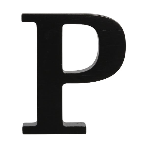Čierne drevené písmeno Typoland P