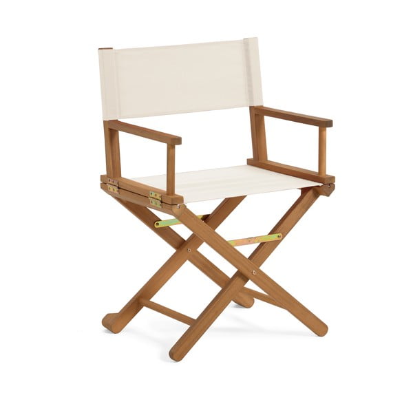 Béžová skladacia vonkajšia stolička z akáciového dreva Kave Home Dalisa