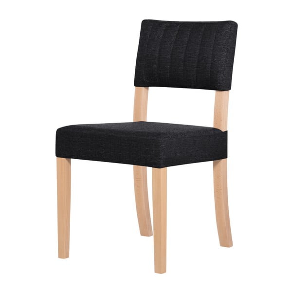 Čierna stolička s hnedými nohami Ted Lapidus Maison Néroli
