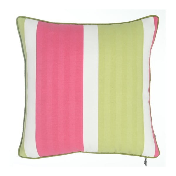 Ružovo-zelená obliečka na vankúš Mike & Co. NEW YORK Stripes, 43 × 43 cm