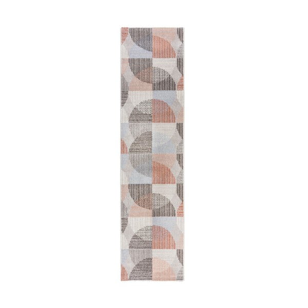 Sivo-ružový koberec Flair Rugs Centro, 60 x 230 cm