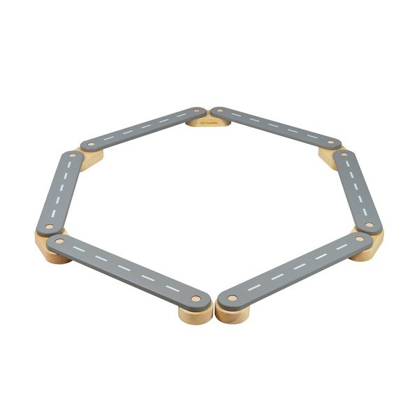 Sivá senzorická dráha z borovicového dreva 10x408x5 cm Montessori – Meowbaby-image-2