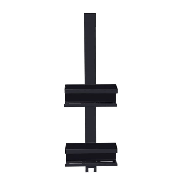 Čierna závesná kúpeľňová polička z nehrdzavejúcej ocele Bribano – Wenko-image-2